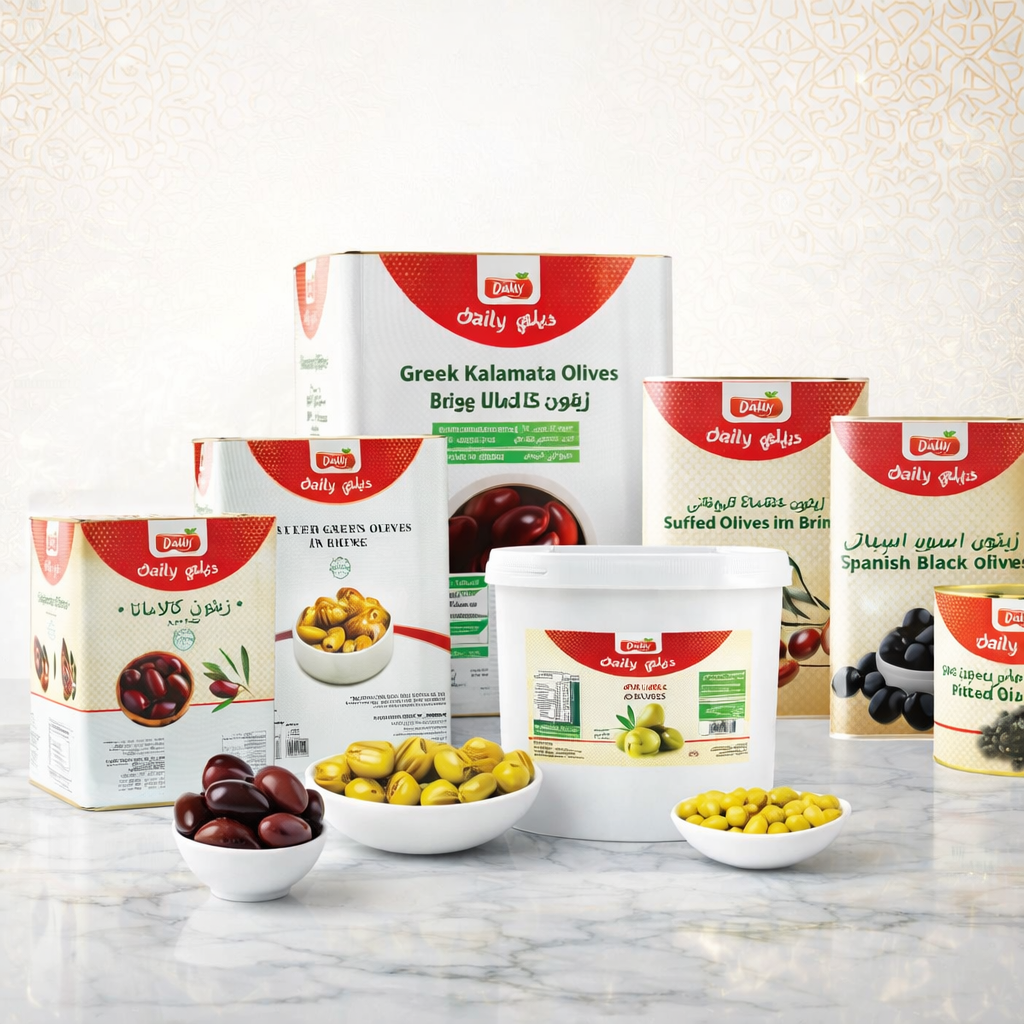 Premium Olive Collection for Catering & Hospitality. Your Trusted Food Supplier & Wholesale Distributor in Saudi Arabia