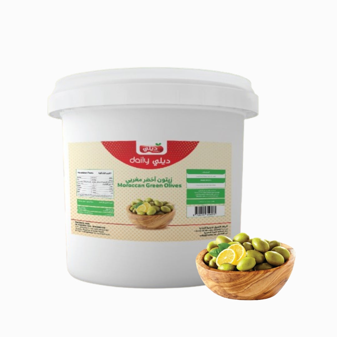 MOROCCAN GREEN OLIVES DAILY 10 KG