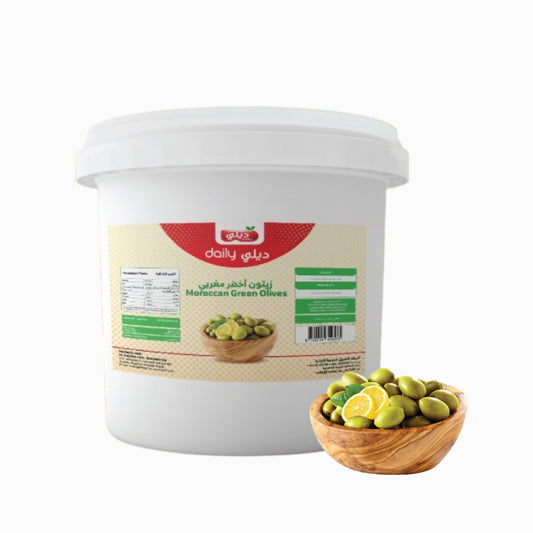 MOROCCAN GREEN OLIVES DAILY 10 KG